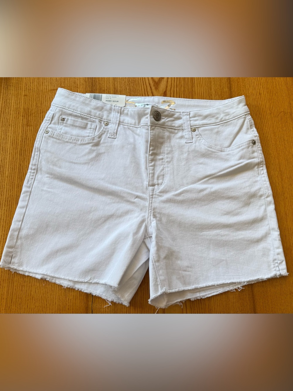 Seven7 White Denim Cutoff Shorts